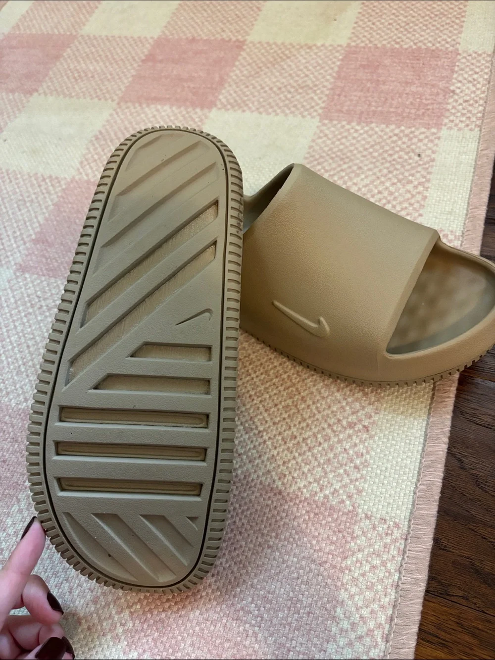 Nike Calm 2.0 Kids Slide Sandals in Taupe - Comfortable Everyday Slip-Ons